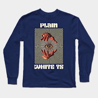 Hand Eyes Plain White Ts Long Sleeve T-Shirt